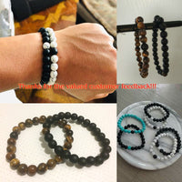 Classic Fashion Couple Tiger's Eye Stone Bracelets Bangles - Golonzo -                                                                             