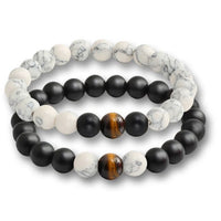 Classic Fashion Couple Tiger's Eye Stone Bracelets Bangles - Golonzo -                                                                             