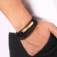 Classic Genuine Leather Multilayer Bracelet - Golonzo -                                                                             