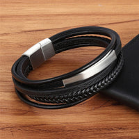Classic Genuine Leather Multilayer Bracelet - Golonzo -                                                                             