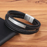 Classic Genuine Leather Multilayer Bracelet - Golonzo -                                                                             