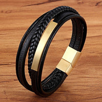 Classic Genuine Leather Multilayer Bracelet - Golonzo -                                                                             