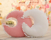 Cloud Plush Pillow Pink White Stuffed Soft Star Throw Pillow Moon Cushion Pillow Sofa Home Decor - Golonzo -                                                                             