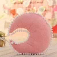 Cloud Plush Pillow Pink White Stuffed Soft Star Throw Pillow Moon Cushion Pillow Sofa Home Decor - Golonzo -                                                                             