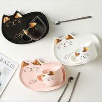 Coffee Cup With Set Creative Cute Cat Tea Cup - Golonzo -                                                                             