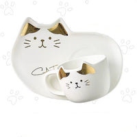 Coffee Cup With Set Creative Cute Cat Tea Cup - Golonzo -                                                                             