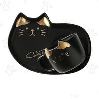Coffee Cup With Set Creative Cute Cat Tea Cup - Golonzo -                                                                             