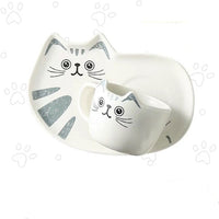 Coffee Cup With Set Creative Cute Cat Tea Cup - Golonzo -                                                                             