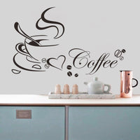 Coffee cup with heart vinyl wall Stickers - Golonzo -                                                                             
