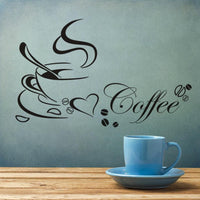 Coffee cup with heart vinyl wall Stickers - Golonzo -                                                                             