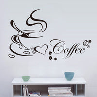 Coffee cup with heart vinyl wall Stickers - Golonzo -                                                                             