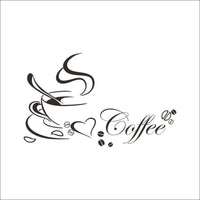 Coffee cup with heart vinyl wall Stickers - Golonzo -                                                                             