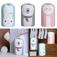 Collapsible Storage Bag Clothes Cotton Blanket Bed Cover Wardrobe Sweater Storage Bag Cute Bear - Golonzo -                                                                             
