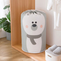 Collapsible Storage Bag Clothes Cotton Blanket Bed Cover Wardrobe Sweater Storage Bag Cute Bear - Golonzo -                                                                             