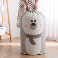 Collapsible Storage Bag Clothes Cotton Blanket Bed Cover Wardrobe Sweater Storage Bag Cute Bear - Golonzo -                                                                             