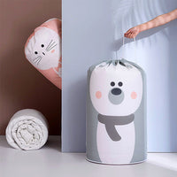 Collapsible Storage Bag Clothes Cotton Blanket Bed Cover Wardrobe Sweater Storage Bag Cute Bear - Golonzo -                                                                             