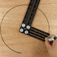 Construction Multi Angle Measuring Ruler Aluminum Folding Positioning Ruler Professional DIY Wood - Golonzo -                                                                             