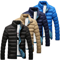 Cotton Padded Thick Jackets - Slim Fit Long Sleeve Quilted Coats - Golonzo -                                                                             