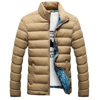 Cotton Padded Thick Jackets - Slim Fit Long Sleeve Quilted Coats - Golonzo -                                                                             