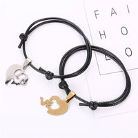 Couple Bracelet for Lovers Two Pieces Heart Stainless Steel - Golonzo -                                                                             
