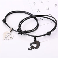 Couple Bracelet for Lovers Two Pieces Heart Stainless Steel - Golonzo -                                                                             