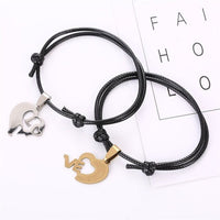 Couple Bracelet for Lovers Two Pieces Heart Stainless Steel - Golonzo -                                                                             