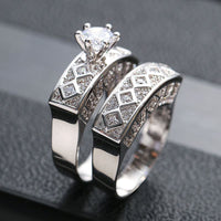 Couple Pair Jewelry - Luxury Tibetan Silver Ring - Golonzo -                                                                             
