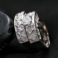Couple Pair Jewelry - Luxury Tibetan Silver Ring - Golonzo -                                                                             