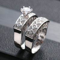 Couple Pair Jewelry - Luxury Tibetan Silver Ring - Golonzo -                                                                             