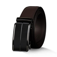 Cow Genuine Leather Men's Belt - Cowhide Strap Automatic Buckle Belts - Golonzo -                                                                             