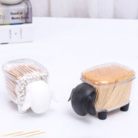 Creative Cotton Swab Box Transparent Sheep Storage - Golonzo -                                                                             
