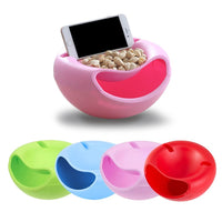 Creative Shape Lazy Snack Bowl Plastic Double Layers - Golonzo -                                                                             