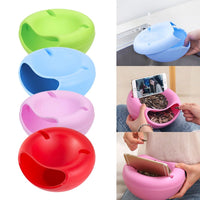 Creative Shape Lazy Snack Bowl Plastic Double Layers - Golonzo -                                                                             