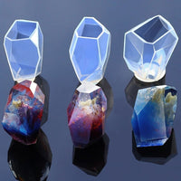 Crystal Epoxy Faceted Stone Silicone Mould Geometric Jewelry Mold Silicone DIY Crafts - Golonzo -                                                                             