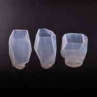 Crystal Epoxy Faceted Stone Silicone Mould Geometric Jewelry Mold Silicone DIY Crafts - Golonzo -                                                                             