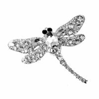 Crystal Vintage Dragonfly Brooches - Golonzo -                                                                             