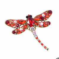 Crystal Vintage Dragonfly Brooches - Golonzo -                                                                             