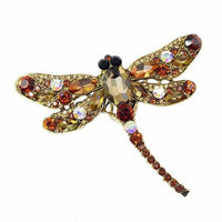 Crystal Vintage Dragonfly Brooches - Golonzo -                                                                             