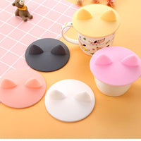 Cute Anti dust Silicone Cup Cover Cats Ears - Golonzo -                                                                             