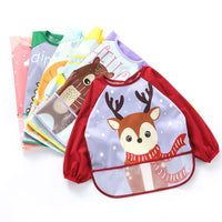 Cute Cartoon Baby Bibs Waterproof Infant Eating with Pocket - Golonzo -                                                                             