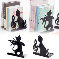Cute Cat Bookend Non skid Iron Decorative Home Office Desktop - Golonzo -                                                                             