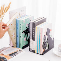 Cute Cat Bookend Non skid Iron Decorative Home Office Desktop - Golonzo -                                                                             