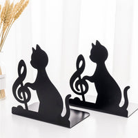 Cute Cat Bookend Non skid Iron Decorative Home Office Desktop - Golonzo -                                                                             