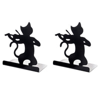 Cute Cat Bookend Non skid Iron Decorative Home Office Desktop - Golonzo -                                                                             