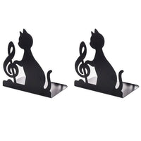 Cute Cat Bookend Non skid Iron Decorative Home Office Desktop - Golonzo -                                                                             