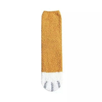 Cute Cat Paw Fluffy Winter Socks - Golonzo -                                                                             