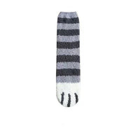Cute Cat Paw Fluffy Winter Socks - Golonzo -                                                                             