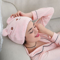 Cute Cat Shower Cap For Ladys Absorbent Hair Quic Hair Dry - Golonzo -                                                                             
