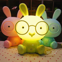 Cute Glasses Rabbit Night Light - Golonzo -                                                                             