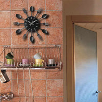 Cutlery Metal Kitchen Wall Clock - Golonzo -                                                                             